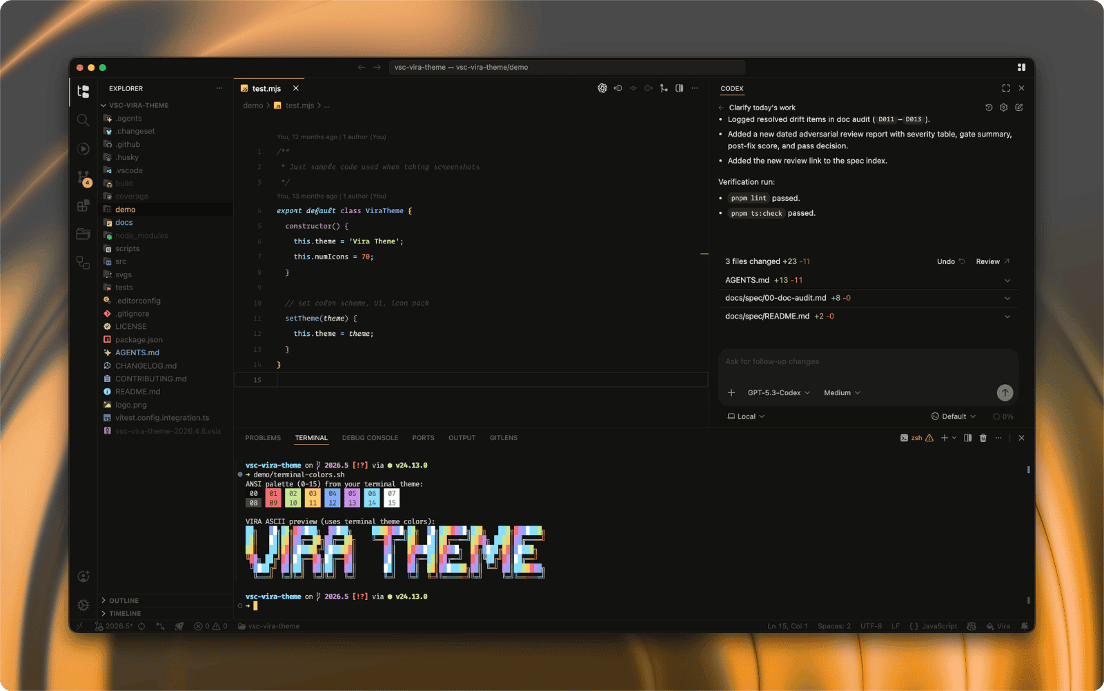Vira Theme preview